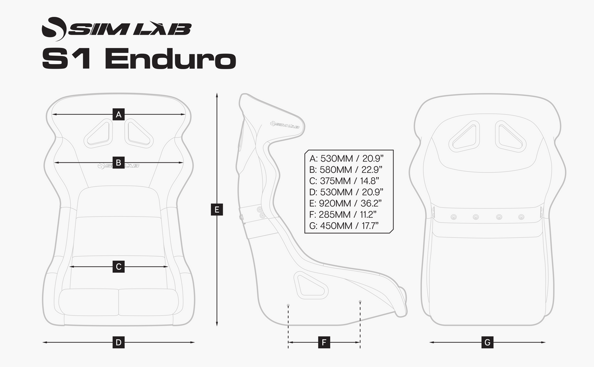 Sim-Lab S1 Enduro GT Seat