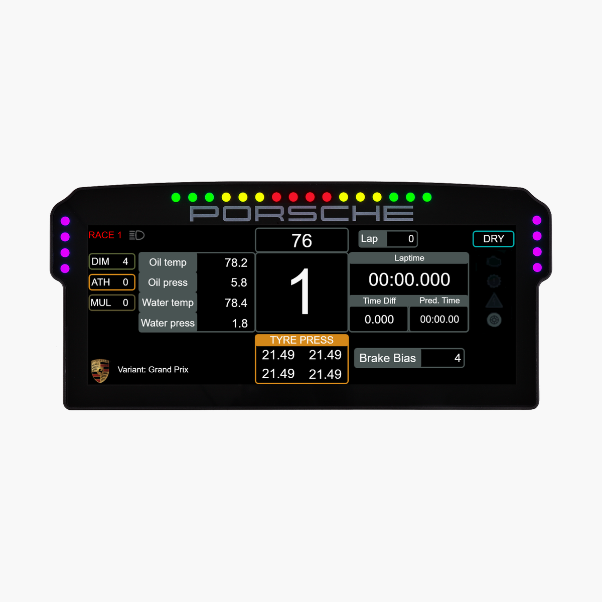 GRID Porsche 911 GT3 Cup Dashboard Display Unit