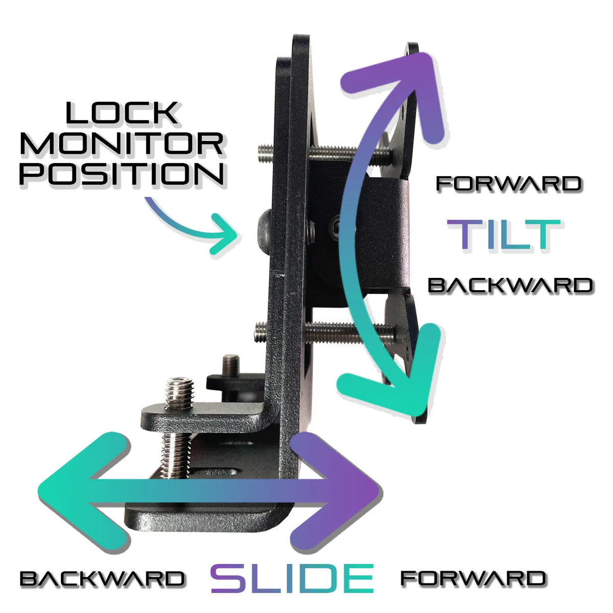 Advanced SimRacing Freestanding Triple Monitor Stand [Up to 43" Monitor]