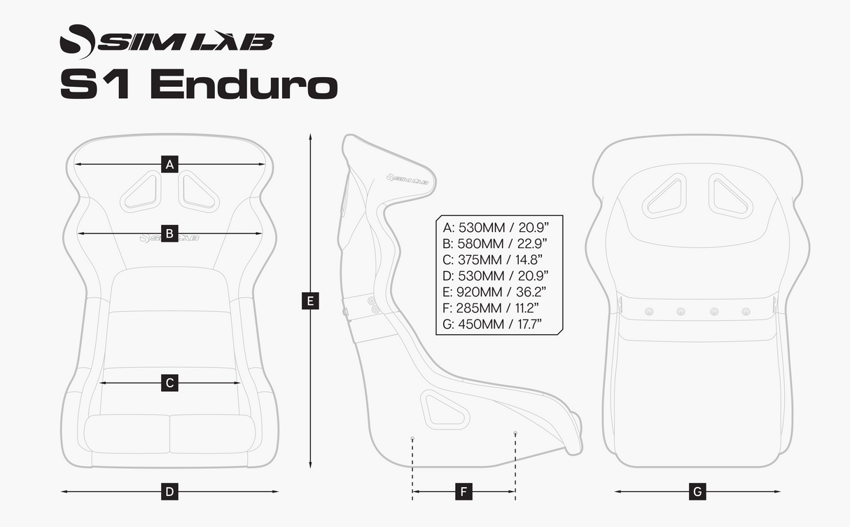 Sim-Lab S1 Enduro GT Seat
